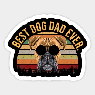 Best Dog Dad Ever Boxer Dog Fathers Day Sticker